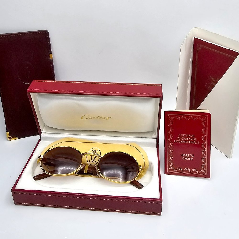 Cartier Giverny Sunglasses Vintage Bubinga Wood